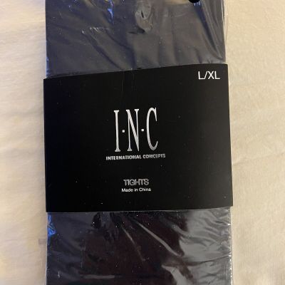 NWT NIP MACY'S INC PAIR BLACK  TIGHTS SIZE L/XL